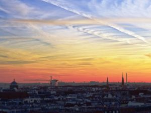 Sonnenuntergang Thälmann-Park Berlin