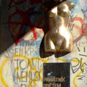 Streetart in Pilsen - Denkmal für die Opfer des Narzismus. Streetart Pilsen