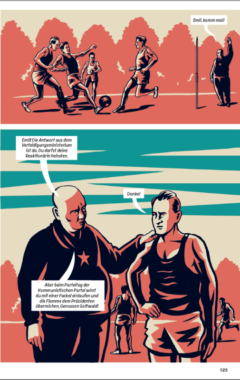 Heirat nur gegen Fackellauf - trotzdem gibt Zátopek nicht nach und heiratet Dana Ingrová. Graphic Novel Zatopek 123